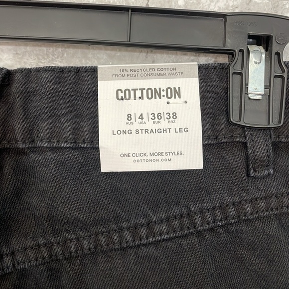 Cotton On Black Long Straight Leg Jeans - Picture 3 of 8